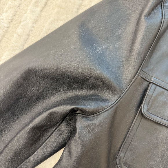 Vintage GNW Black Leather Jacket size XL - Picture 9 of 11